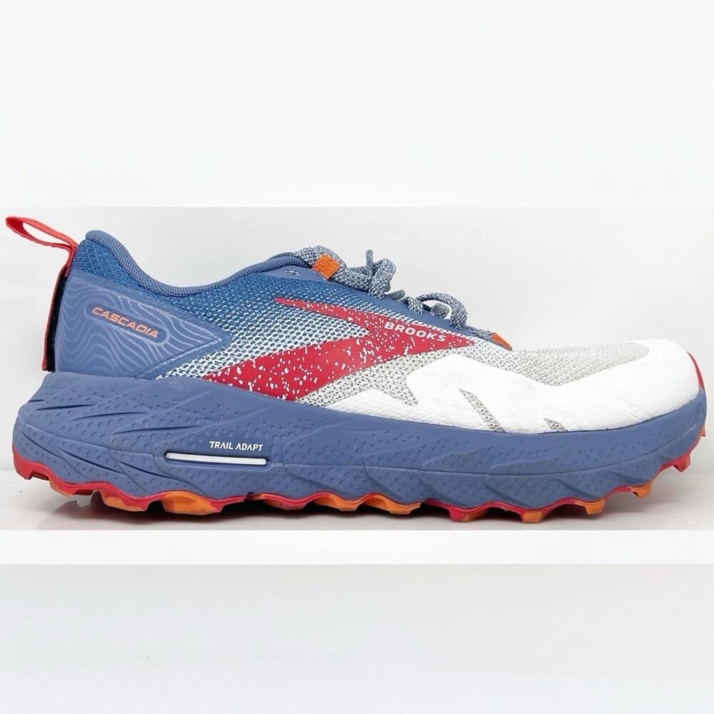 Brooks Cascadia 17 Women's Size 9 B (Medium) Trail Running Shoes White Blue